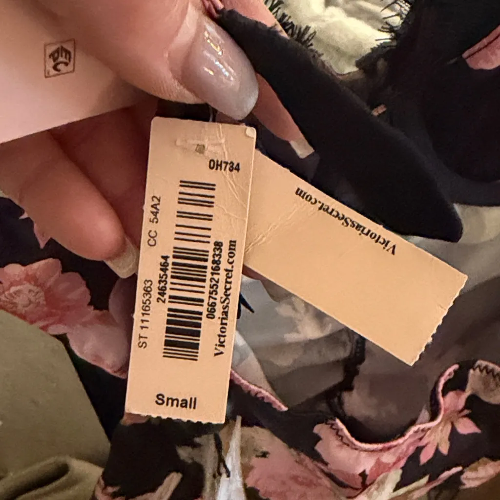 NWT - For Love And Lemons Melrose Pleated Bra in Black Floral - Image 10