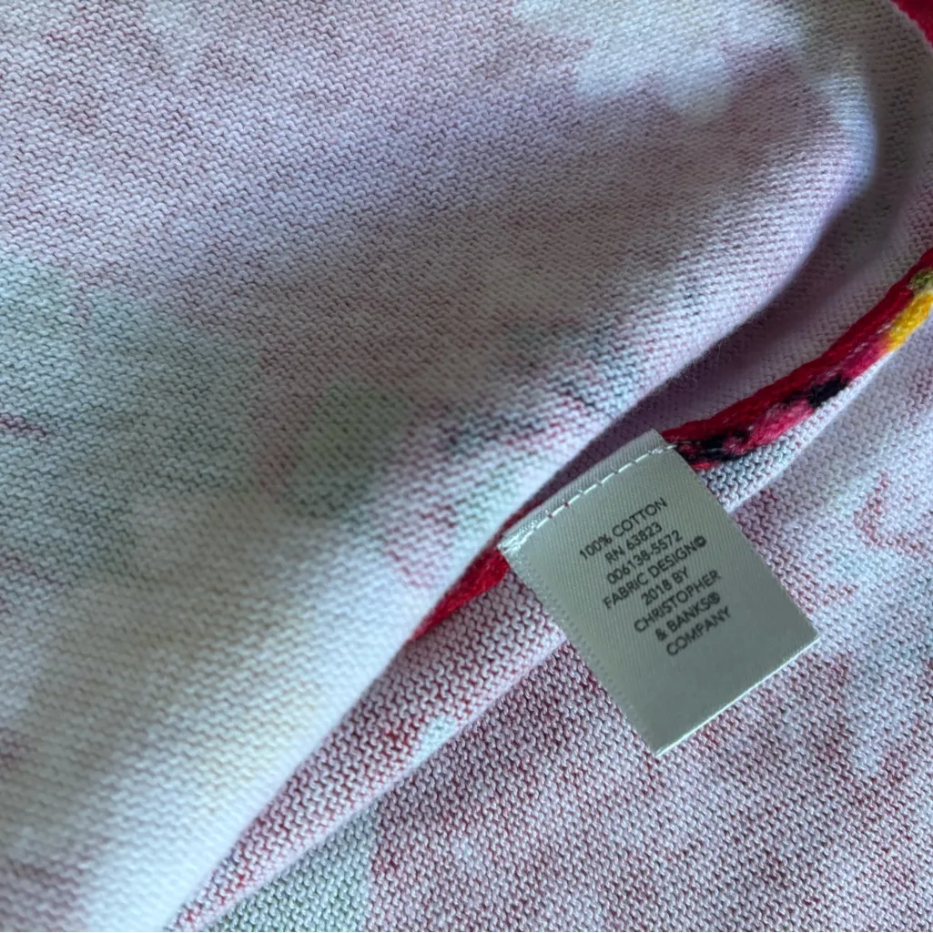 Christopher & Banks Red Floral Cardigan - Image 5