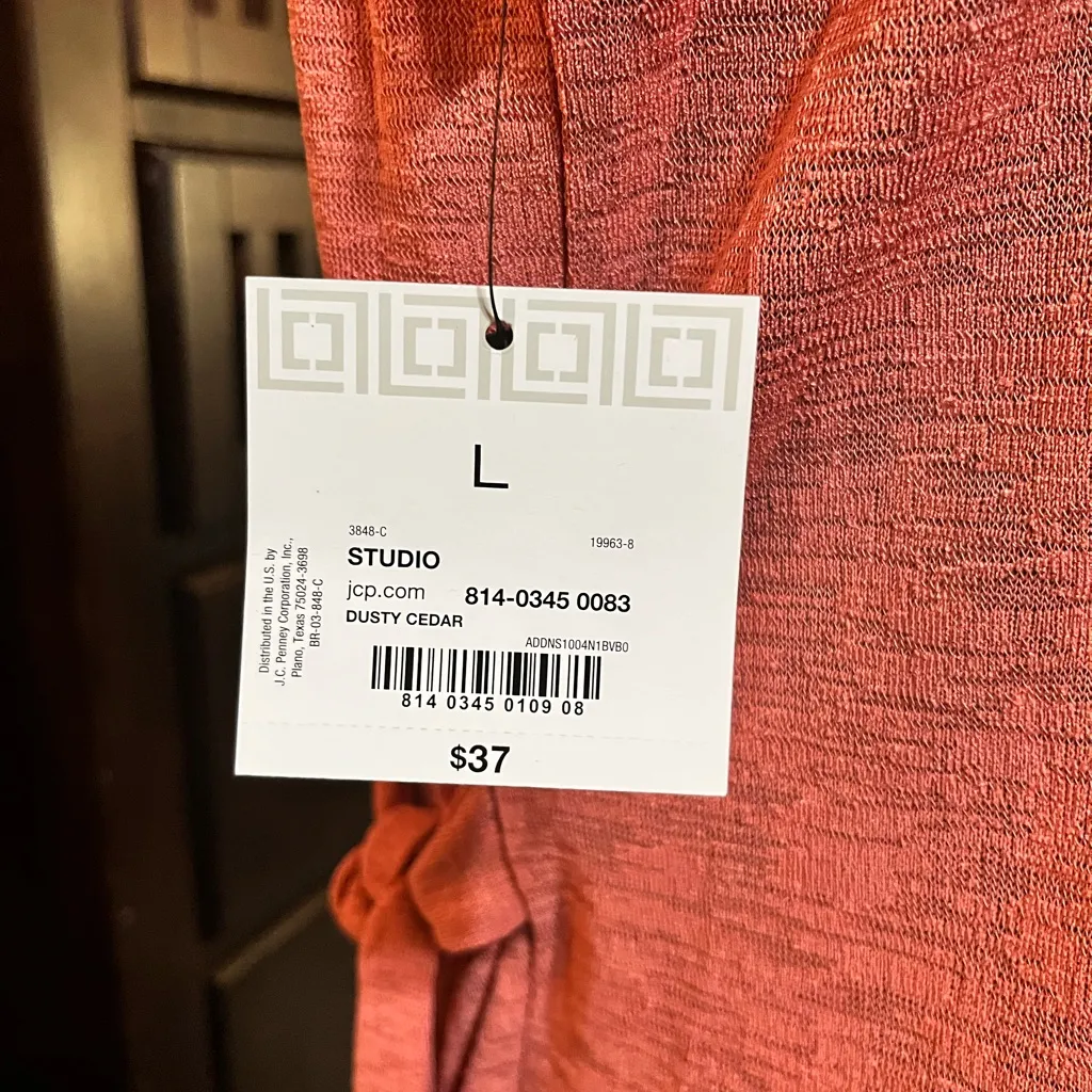 Liz Claiborne Studio Pink Sleeveless Knit Casual Side Tie Top - Image 5