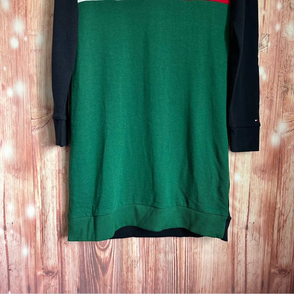Tommy Hilfiger Navy Logo Sweatshirt Hoodie Dress - Image 5