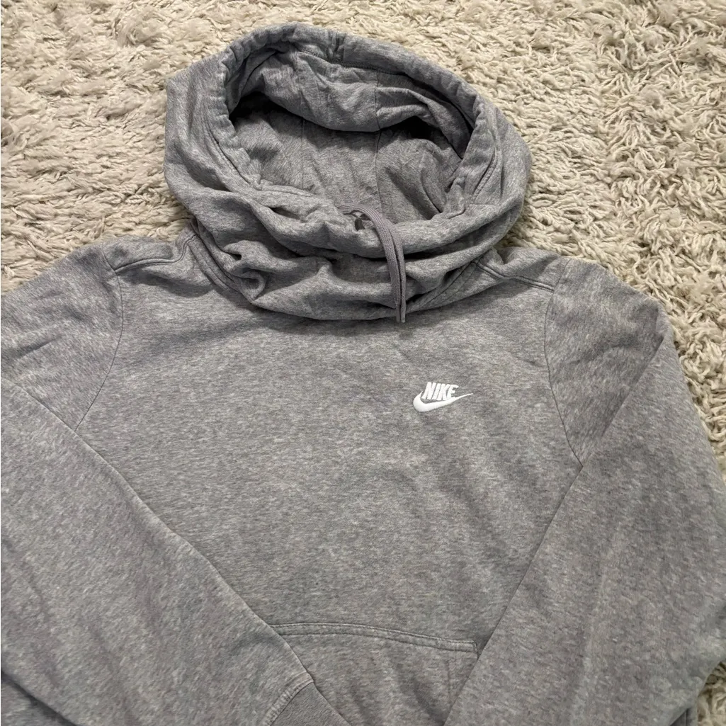 Nike Women’s Heather Gray Pullover Hoodie Size L - Image 8