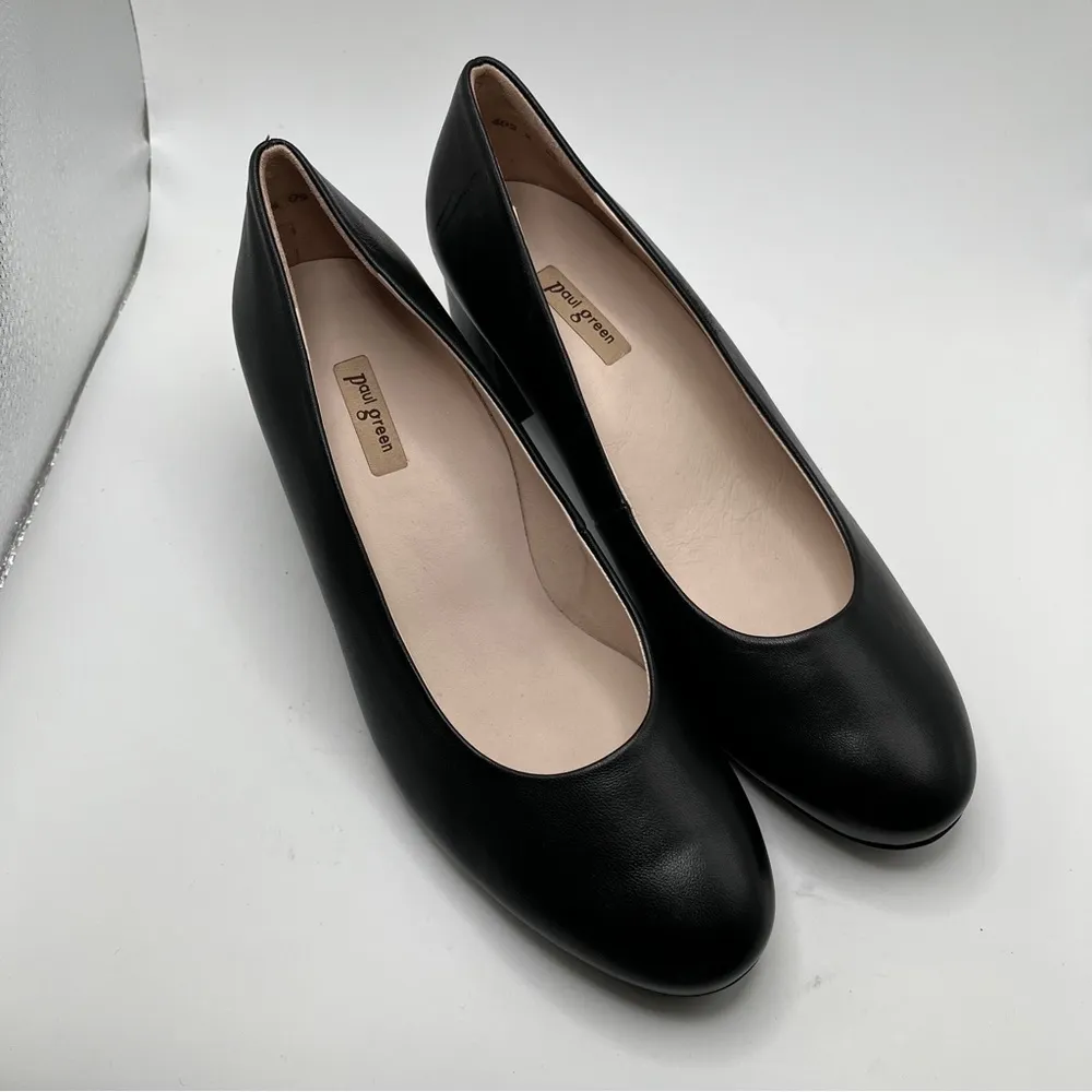 NWOB PAUL GREEN black leather heels size UK 5.5 US 8
Samona Pump In Black Nappa - Image 11