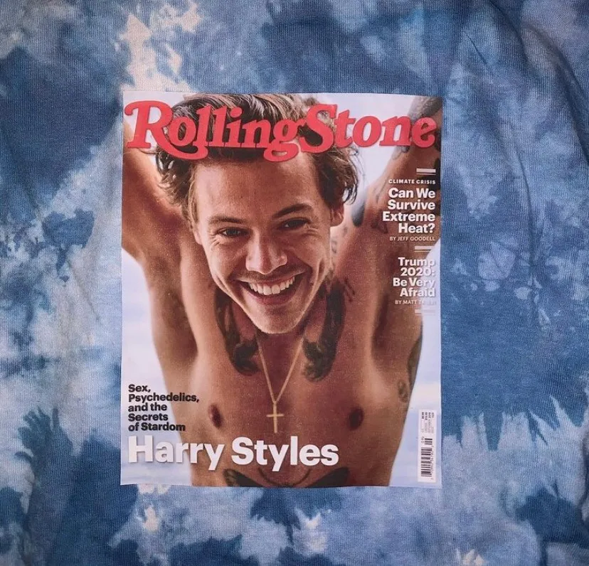 Harry Styles Rollingstones Custom Blue Size XL - Image 3
