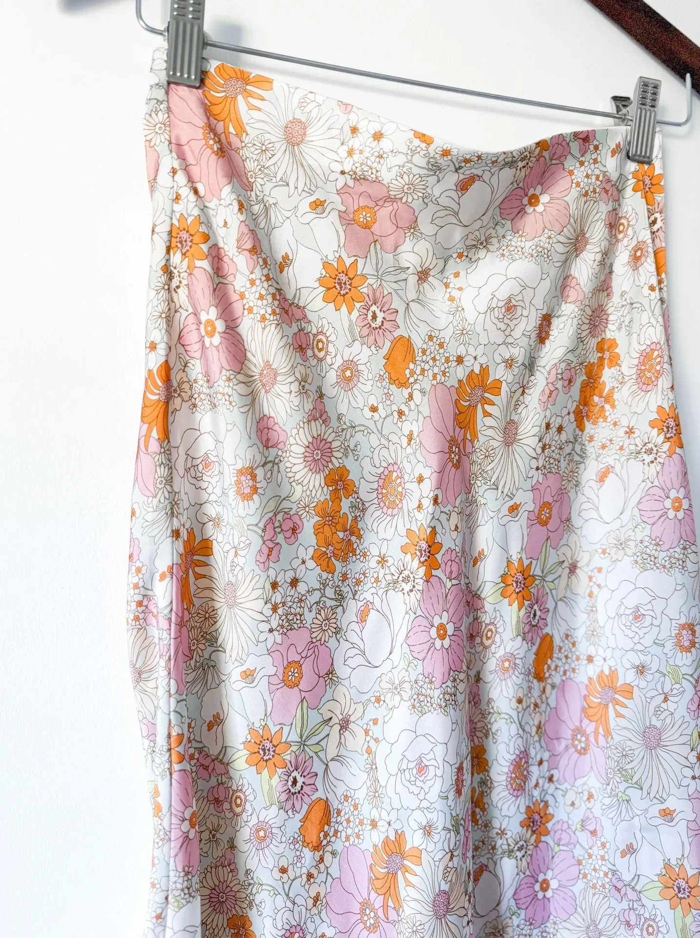 Floral Satin Skirt - Image 2