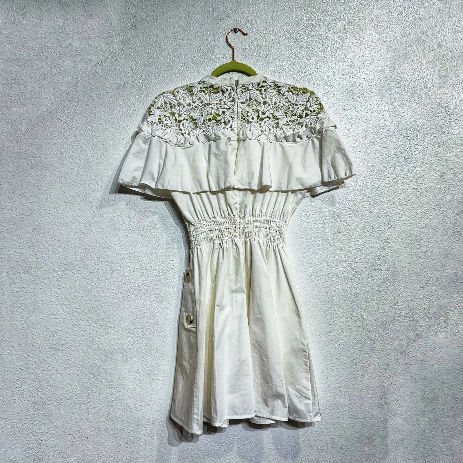 Self Portrait White Hudson Mini Dress Sz 6 - Image 11