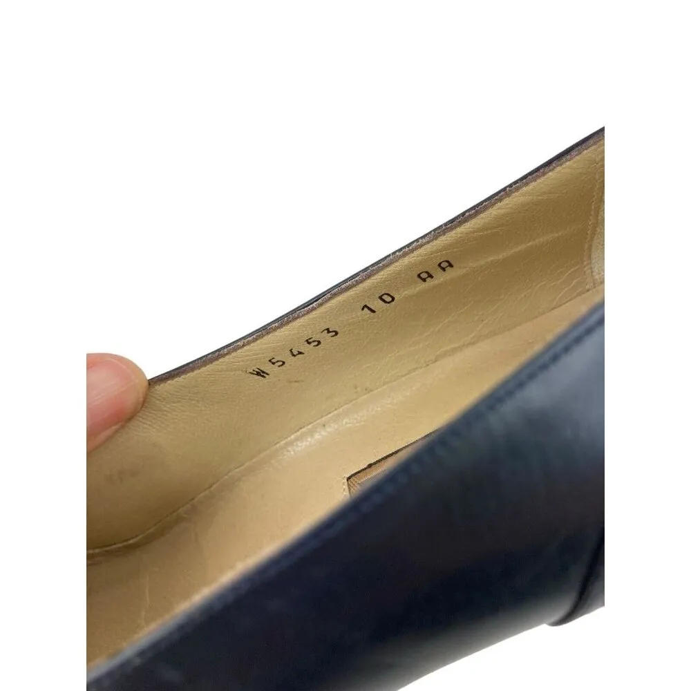 *Vintage Cole Haan Tensile Air  Cap Toe Pumps Size 10AA Blue Classic Navy Italy - Image 12