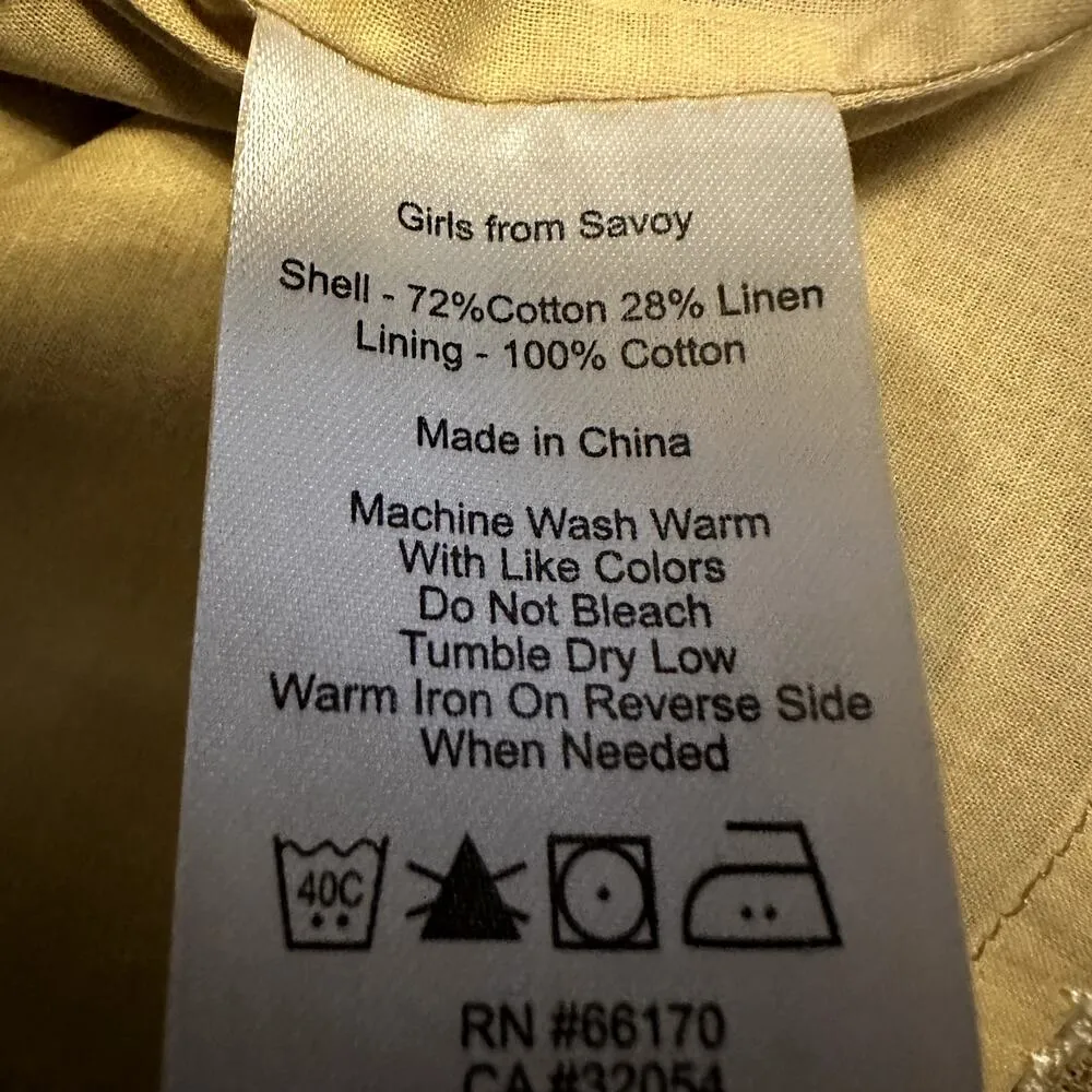 Anthropologie Girls from Savoy YUMI Skirt Knee Length Back Zip Slit Tan 2 - Image 4
