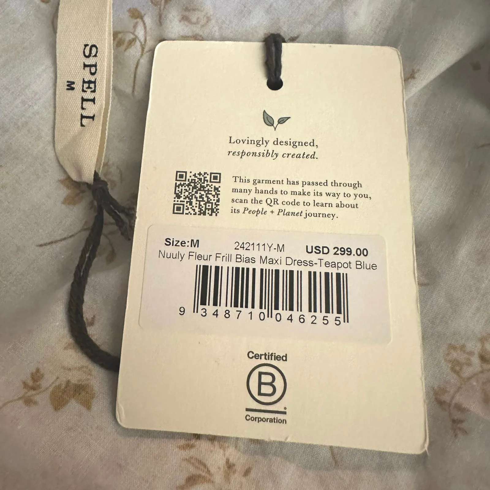 Spell & The Gypsy Ethereal Bohemian Witchy Fleur Frill Bias Maxi Dress Medium White - Image 10