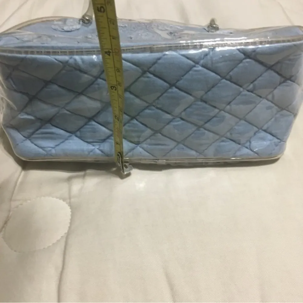 Cosmetics pouch blue and clear - Image 5