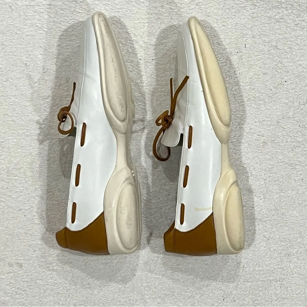 Fratelli Rossetti Off White Leather Loafers Size 6.5 Tan - Image 10