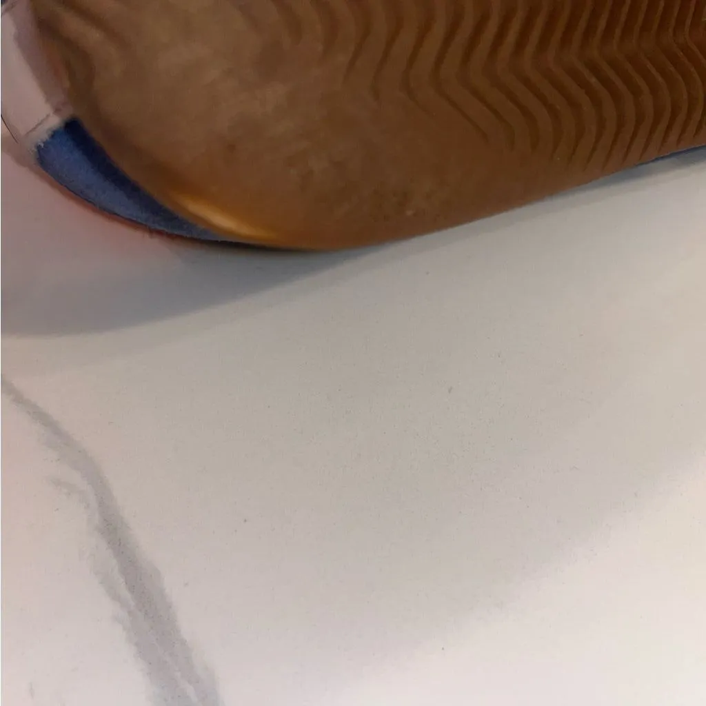 Birdies Roadrunner Sneaker Suede Shoes In Aquamarine Blue/Orange Woman’s 8.5 - Image 9