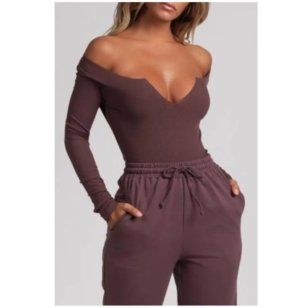 Meshki Malene Ribbed Long Sleeve Bodysuit M - Image 2