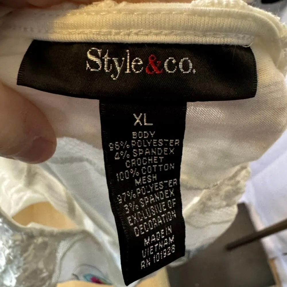 Style & Co Summer Trends Sleeveless Tee Shirt Top Women’s Size XL Vacation Beach - Image 4