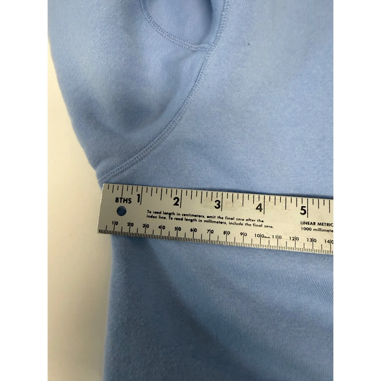 Judith March Wifey Sweatshirt Light Blue Crewneck Embellished Spell Out XL - Image 5