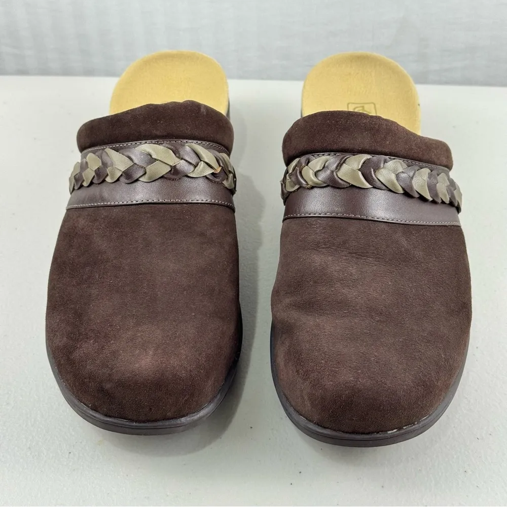 Spenco Topanga Iron Gate Brown Suede Slip - Image 2