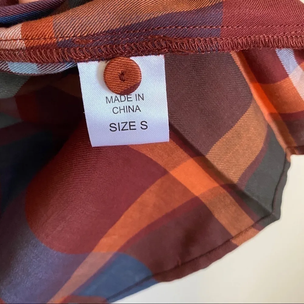 𝅺NWT PETERSYN Adele Shirt Dress Gotham Plaid Small - Image 14