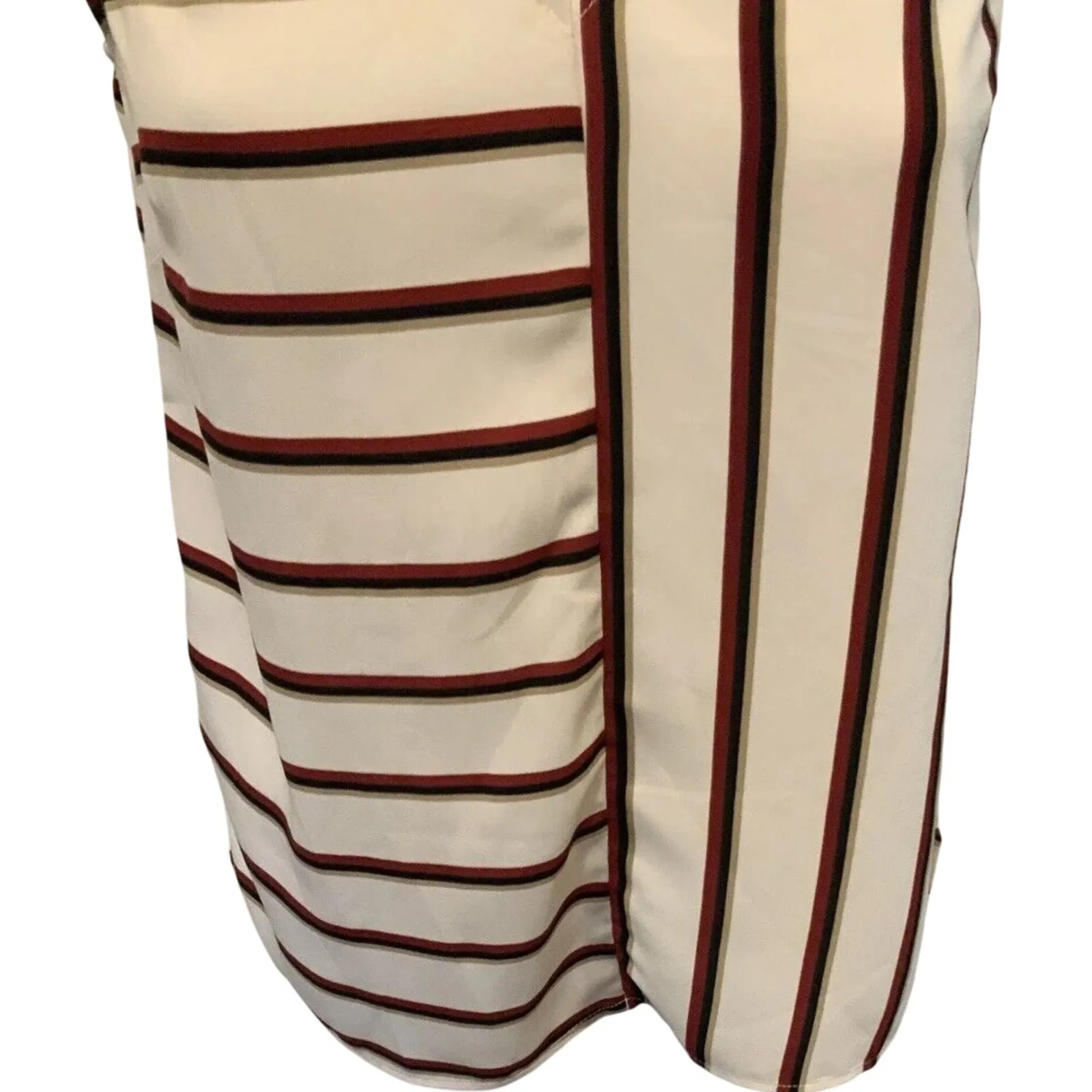 Sunday in Brooklyn Striped Sleeveless‎ Blouse Top XS Evereve NWT Ivory Red Black - Image 6
