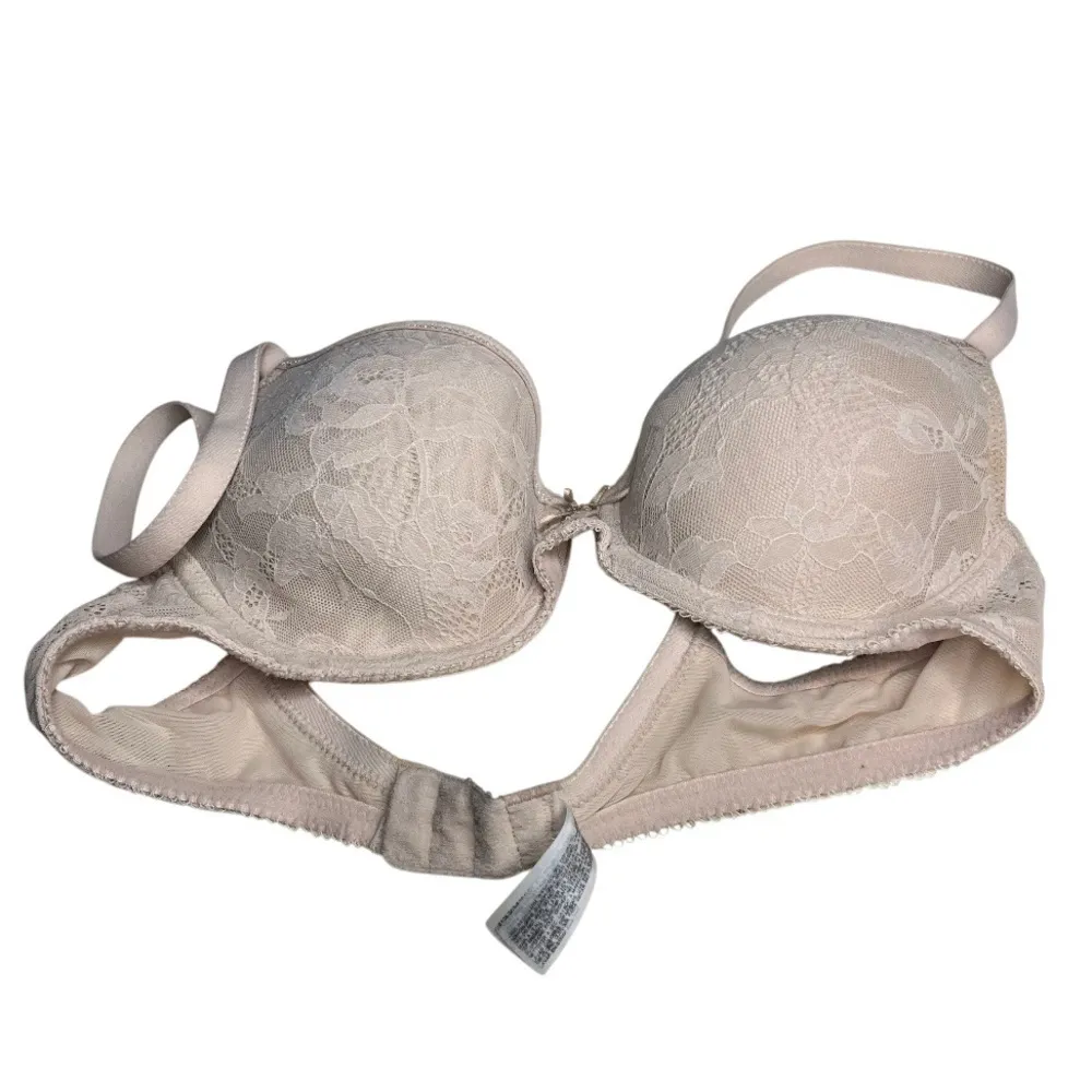 WACOAL Beige Bra Lace Overlay Lightly Padded T Shirt Bra 853201 Size 34 B - Image 4