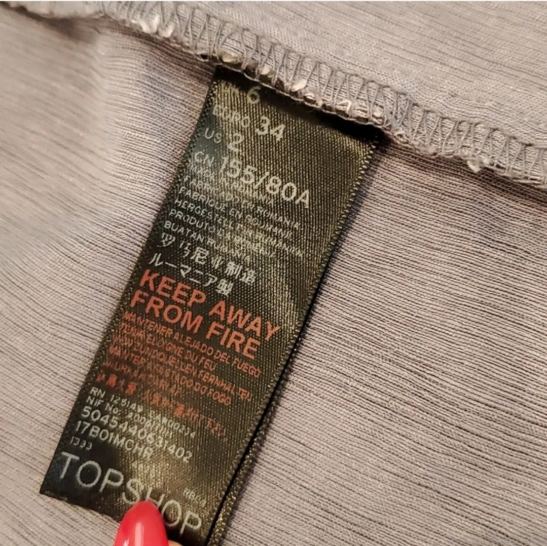 Topshop  Shiny Metallic Blue Blazer - Image 5