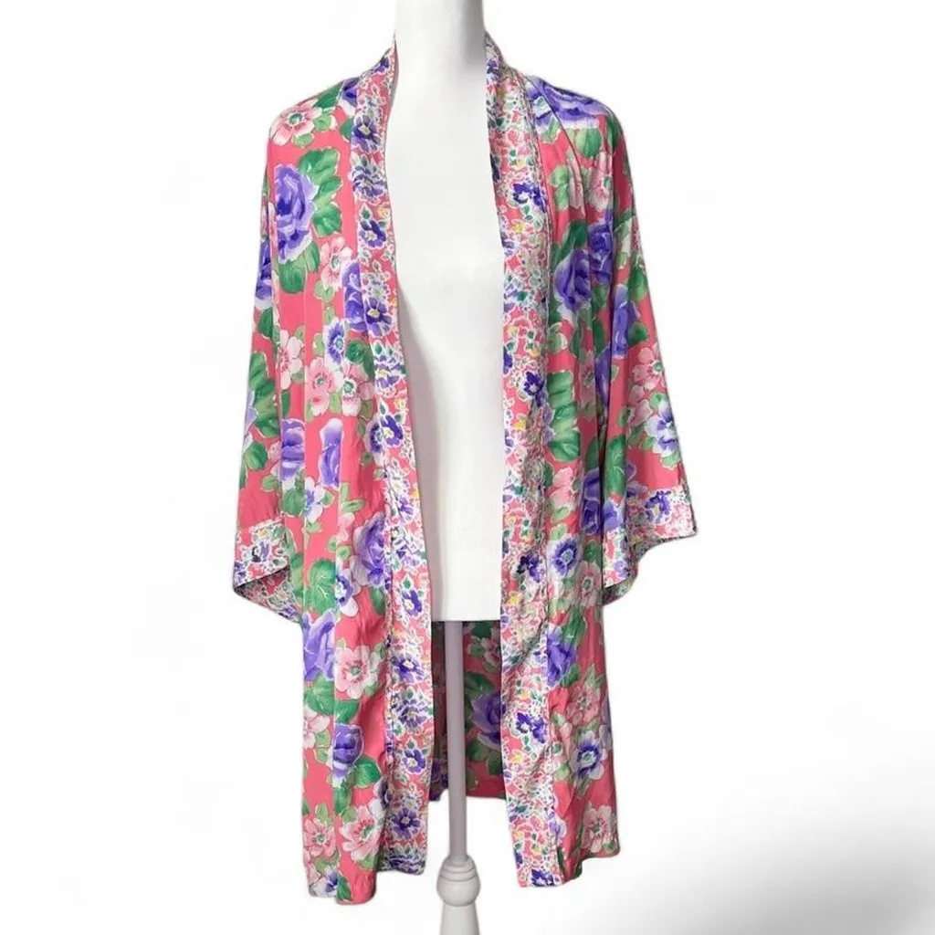 Vintage Victoria’s Secret Floral Kimono Robe - Image 2