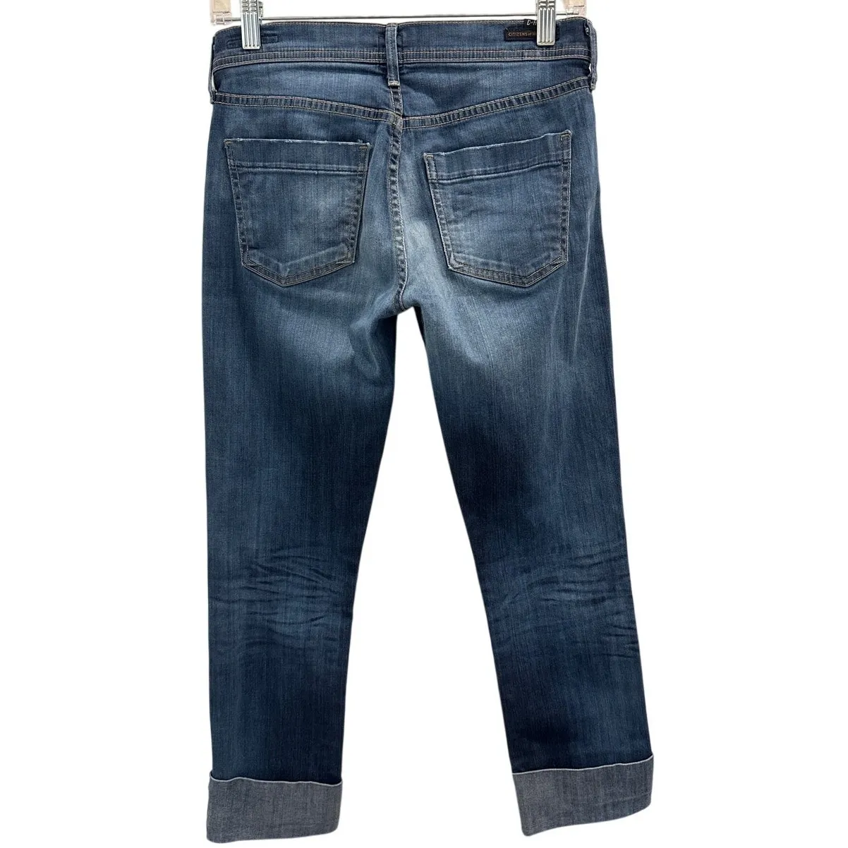 Citizens of Humanity Dani Cropped Cuffed Straight Leg Jeans Medium Wash Size 26 - Image 3
