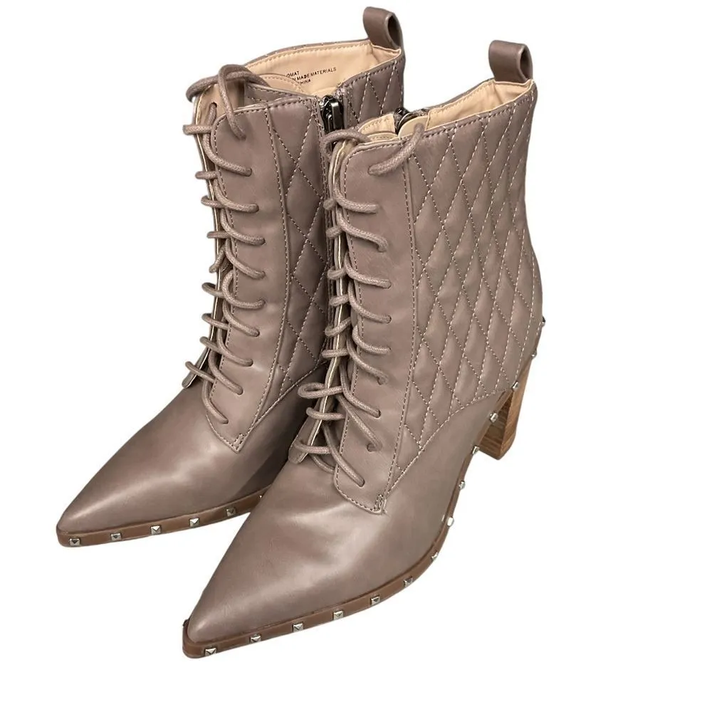 Charles by Charles David Diplomat Bootie Taupe Ankle Pointed Block Heel Size 7M - Image 2