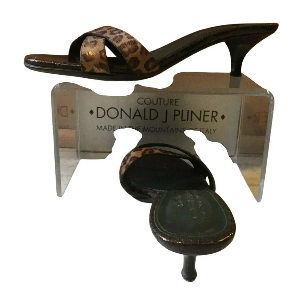 Donald Pliner Metallic Hair Calf Gator Leather Strappy Sandal Shoe NWT New $225 Brown Size 9.5 - Image 5