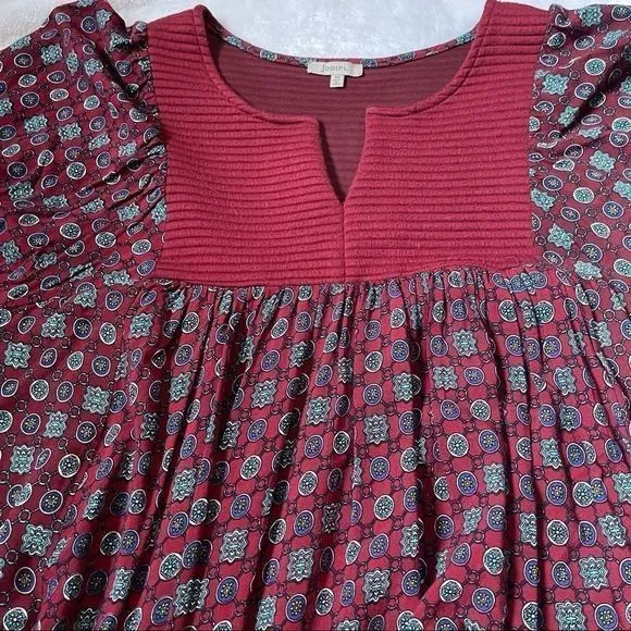 JODIFL Rayon Boho V-neck‎ Tunic Dress Size Medium - Image 5