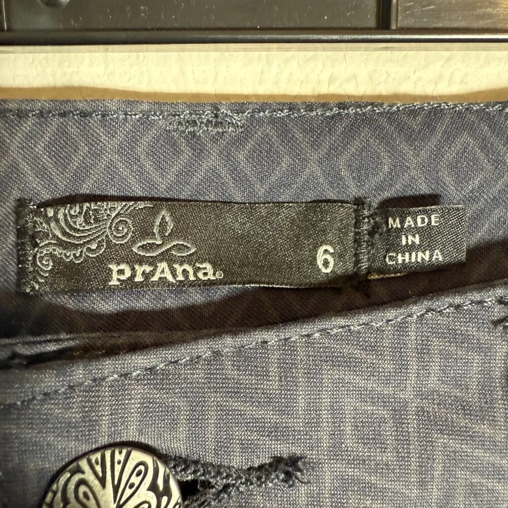 Prana Meme Cargo Printed Skinny Leg Pants Women's 6 Gray Hiking Outdoor NWOT - Image 8