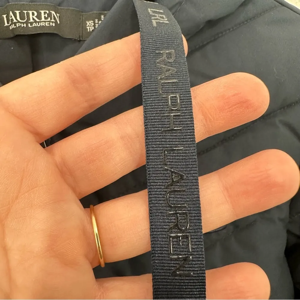 Lauren Ralph Lauren Navy Blue‎ Women's Hooded Puffer Coat Size XS NWT Apres Ski - Image 3