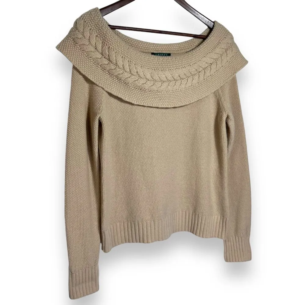 Lauren Ralph Lauren Lambswool Angora Rabbit Hair Cashmere Blend  Knit Sweater M‎ - Image 2