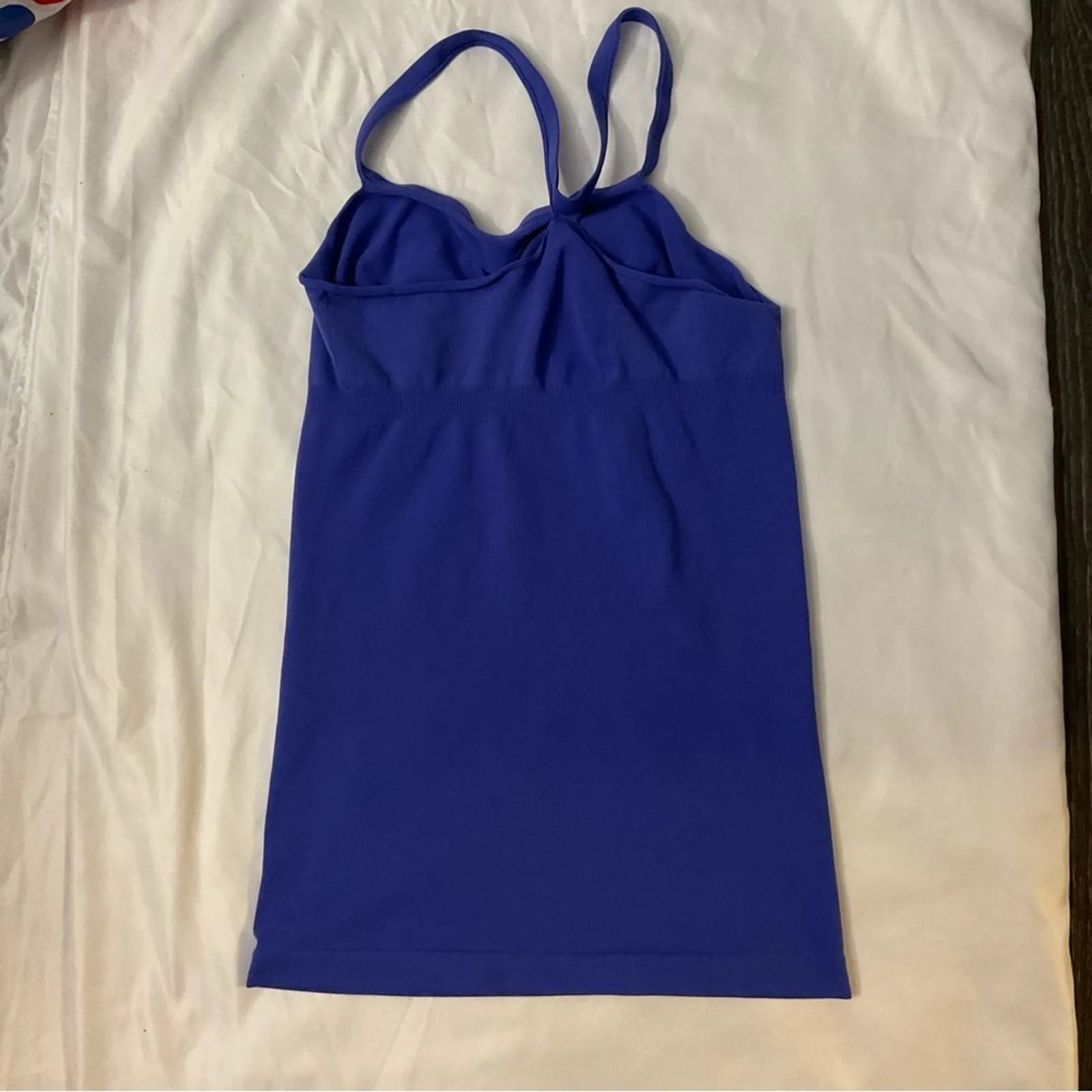 Barely There Blue Spandex Exercise Tank Camisole L Athleisure Activewear Casual Size L - Image 7