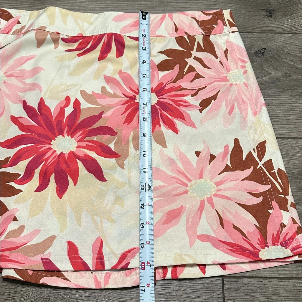 RipSkirt Hawaii 16.75” Retro Bloom Cover Up Wrap Skirt Swim Beach Pink Cream XL - Image 10