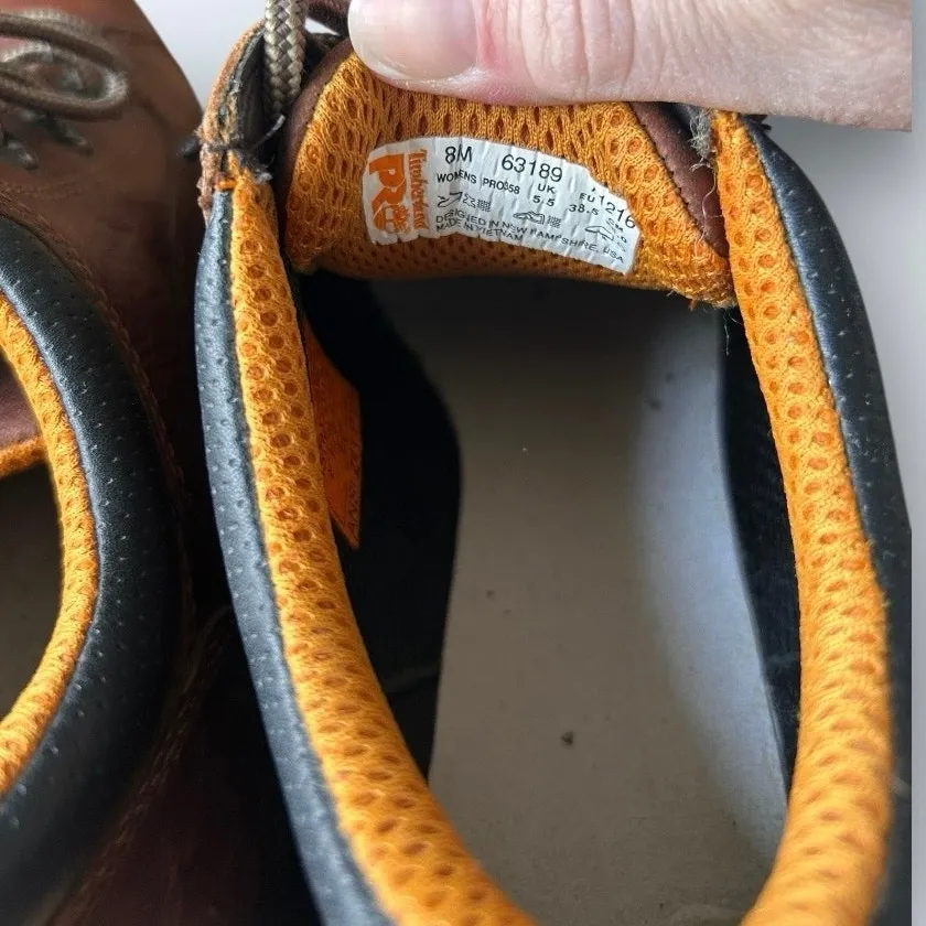 Timberland PRO TiTAN Oxford Alloy Toe Work Shoes Leather Women's 8 *NO INSOLES* - Image 8