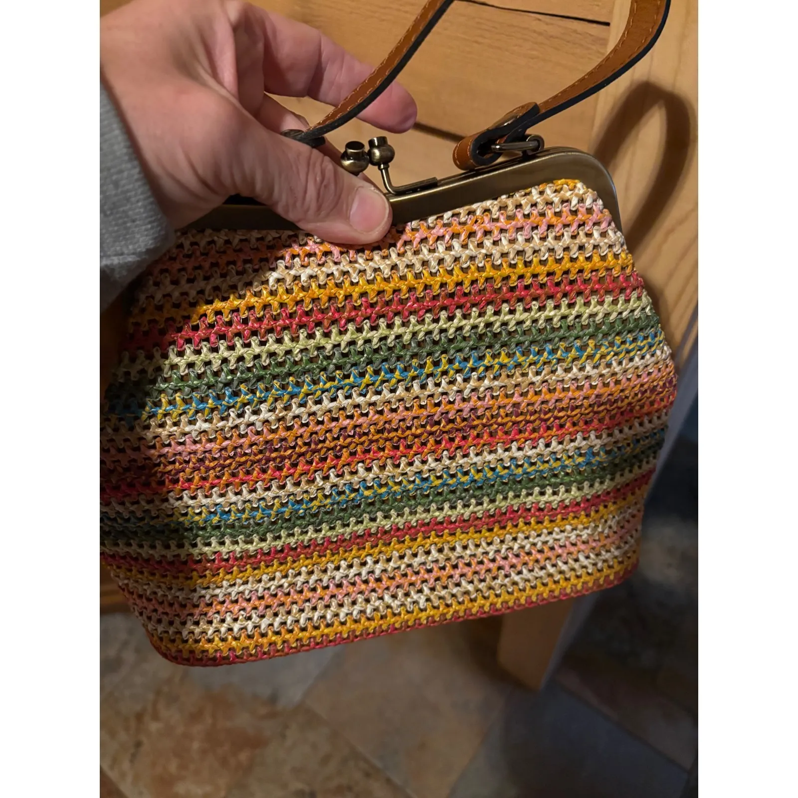 Patricia Nash Larueana Frame Spanish Woven Stripe Purse - Image 16