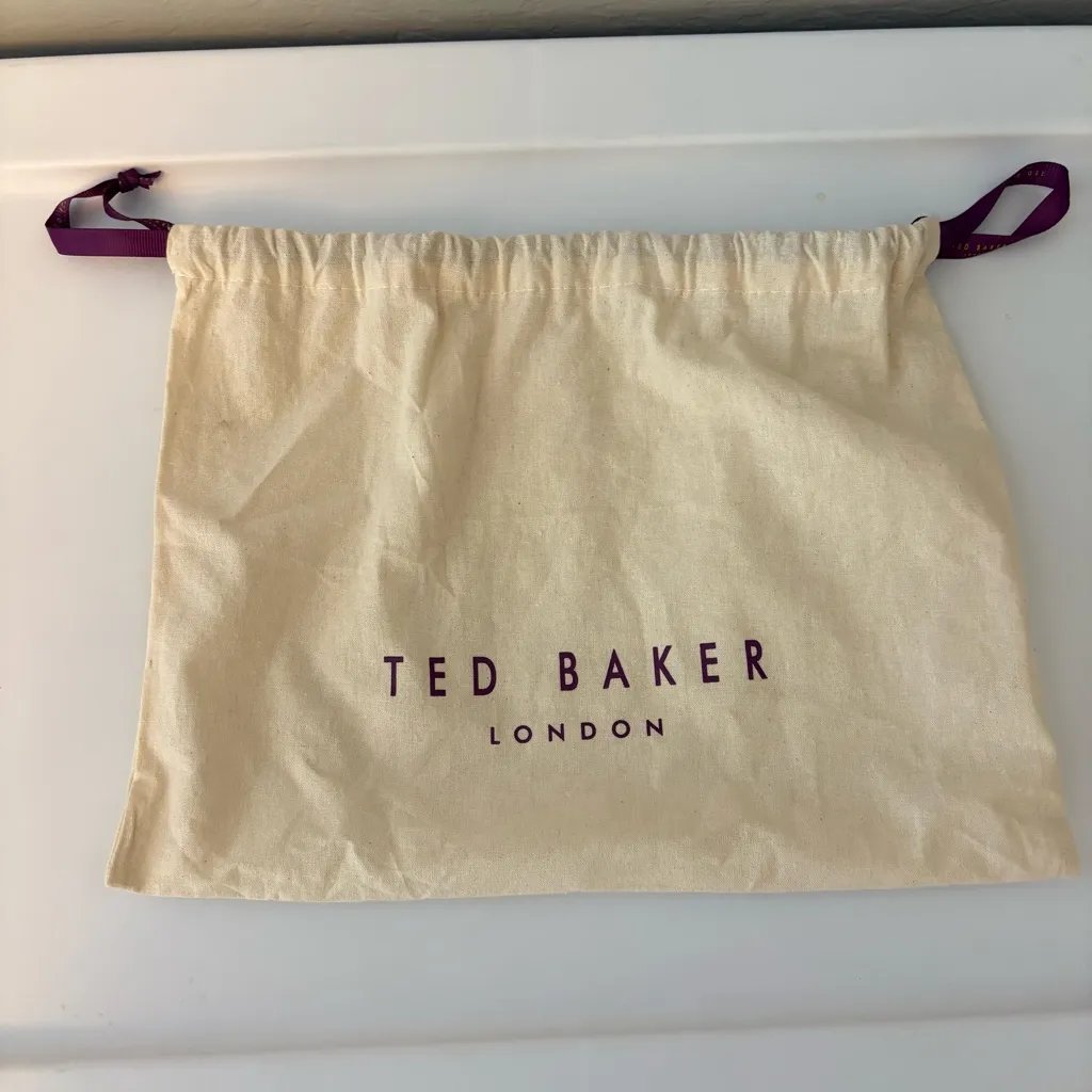 Ted Baker London Erika Jacquard gray rose gold evening crossbody shoulder bag - Image 13