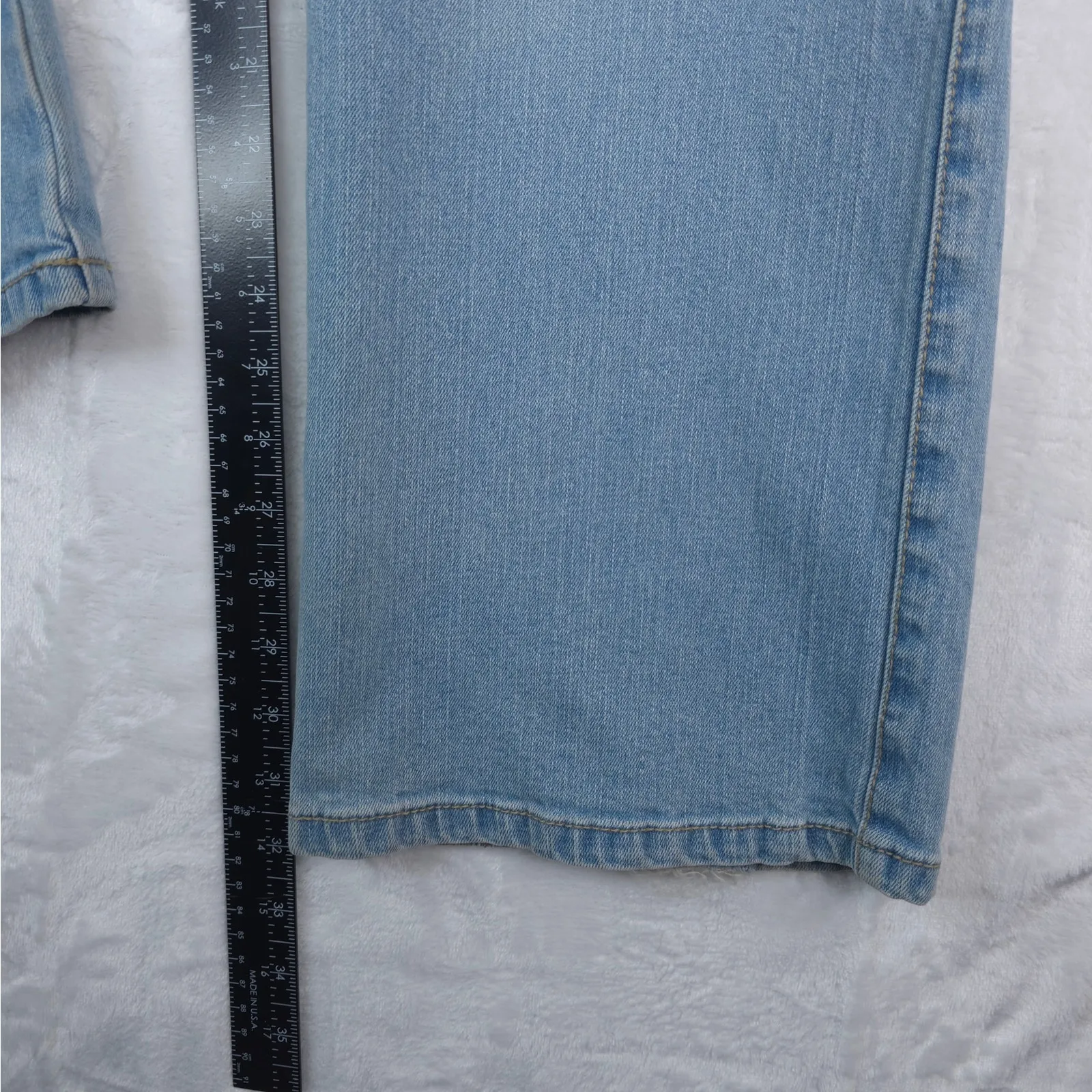 Aura Wrangler Jeans Womens 18L Average High Rise Light Wash Stretch Denim Casual - Image 8