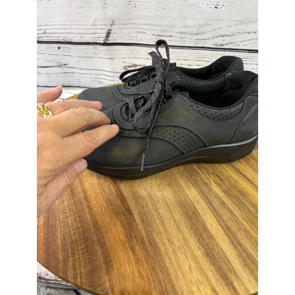 Women's SAS Black Leather Lace - Image 6