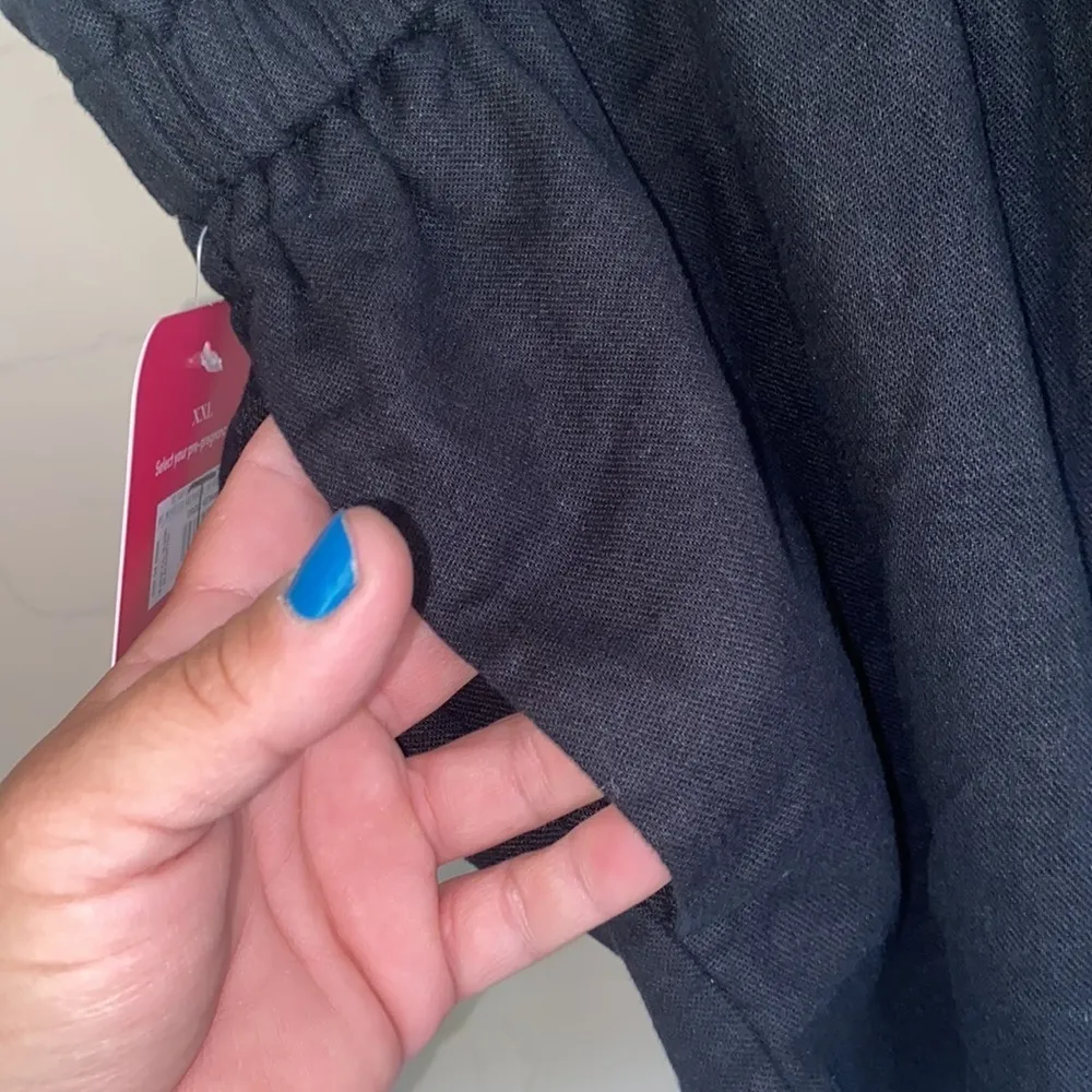 Maternity linen shorts NEW blend paper bag waist pockets xxl‎ elastic waistband Size undefined - Image 3