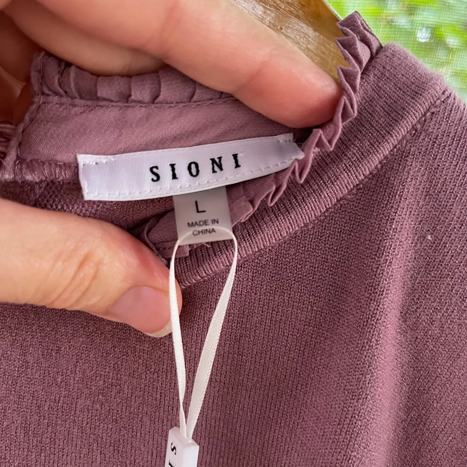 Sioni Women's Milano Sweater Pleated Bishop Sleeves Purple Size L Size L - Image 7