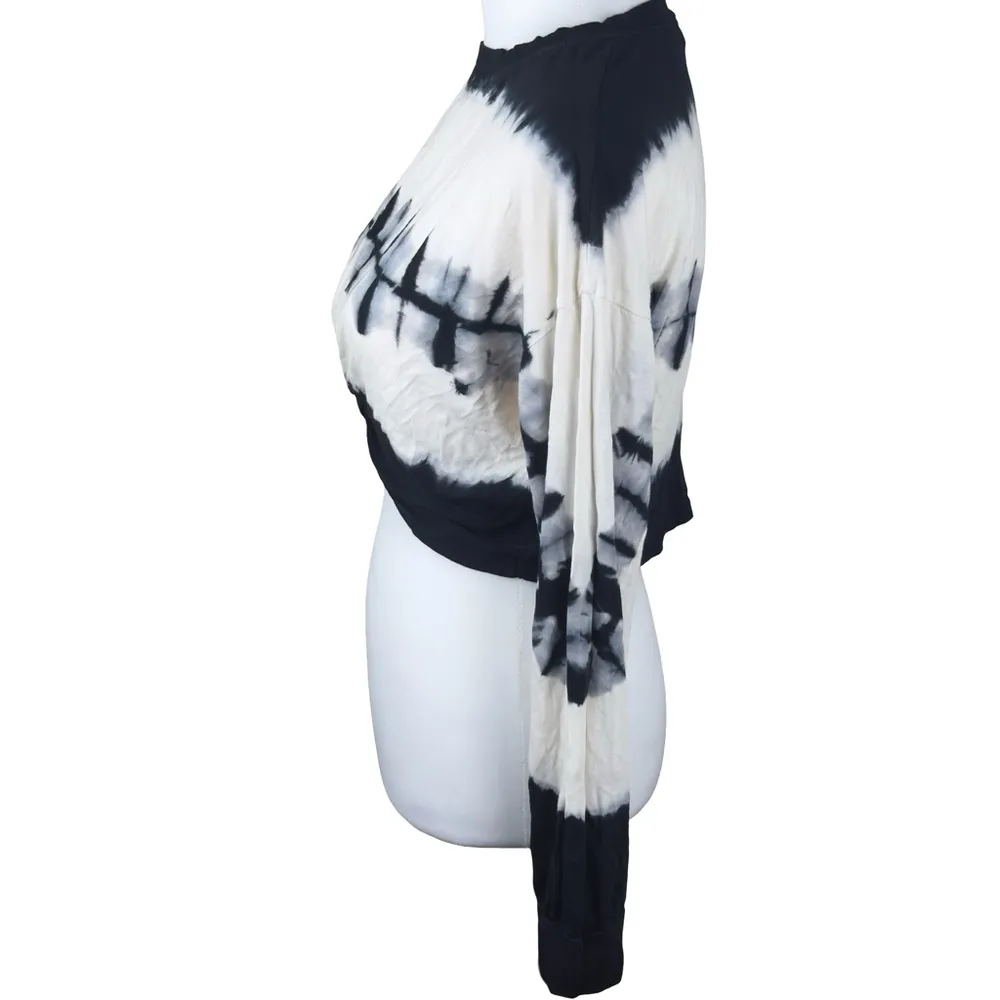 Mono B Tie Dye Twist Front Long Sleeve Crop Top Size Medium Size L - Image 6