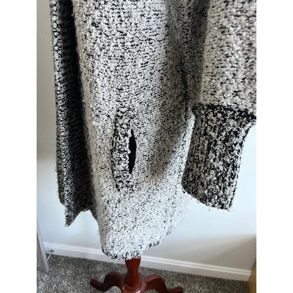 Monto Par Le Chois Vintage Heavyweight Knit Sweater Cardigan Small Gray - Image 3