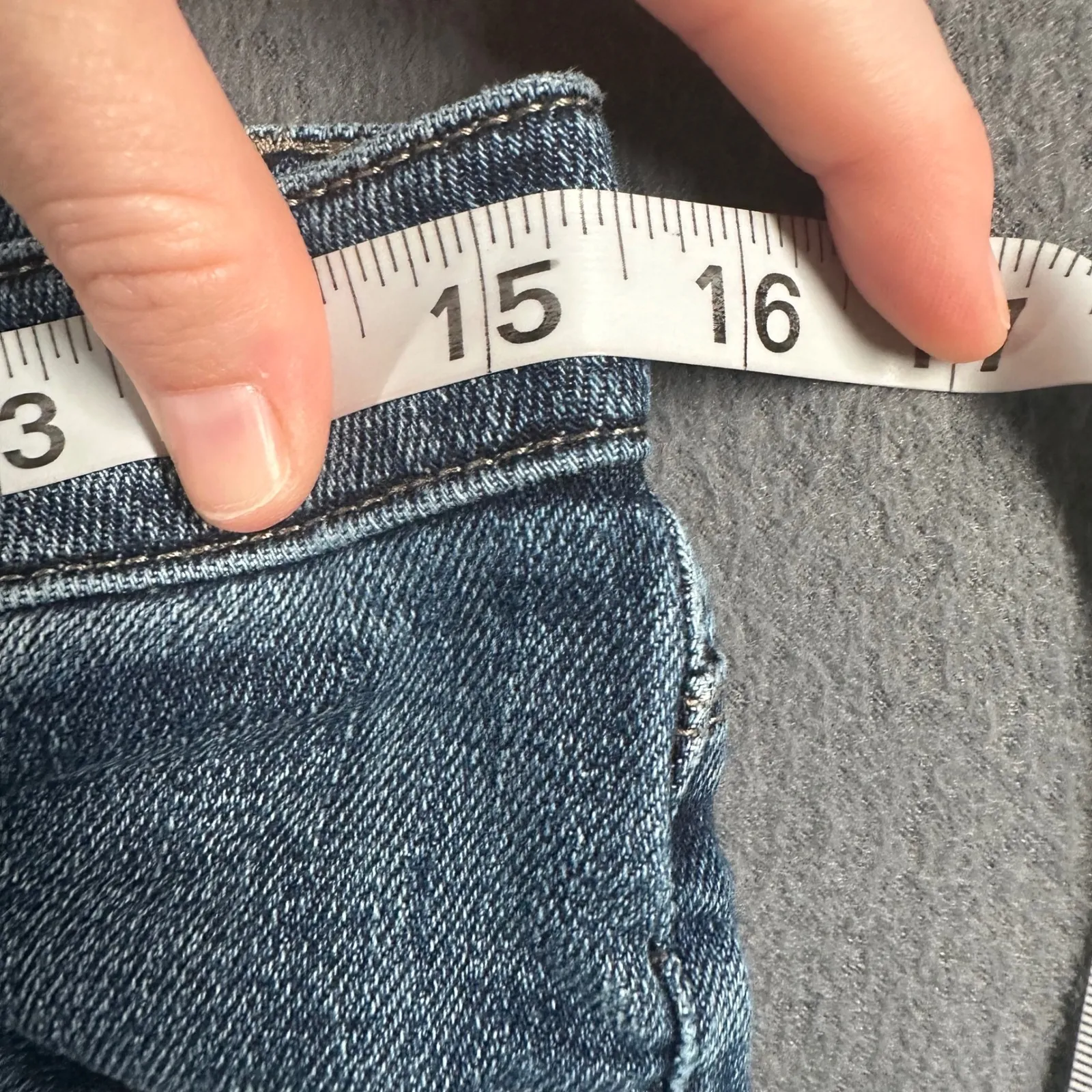 KUT From The Kloth Reese Ankle Straight Jeans Womens 4 Blue Distressed Cropped - Image 13