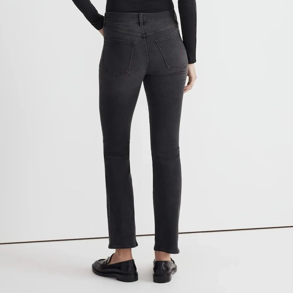 Madewell Mid-Rise Kick Out Crop Jean 27 Women’s Beckley Wash Black NM244 - Image 6