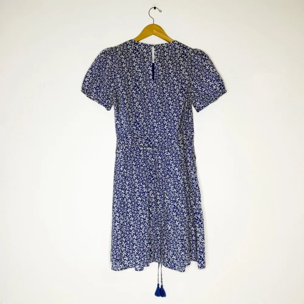 Boden Blue & White Print Full Skirted Mini Dress – Size 10R – NWT - Image 3