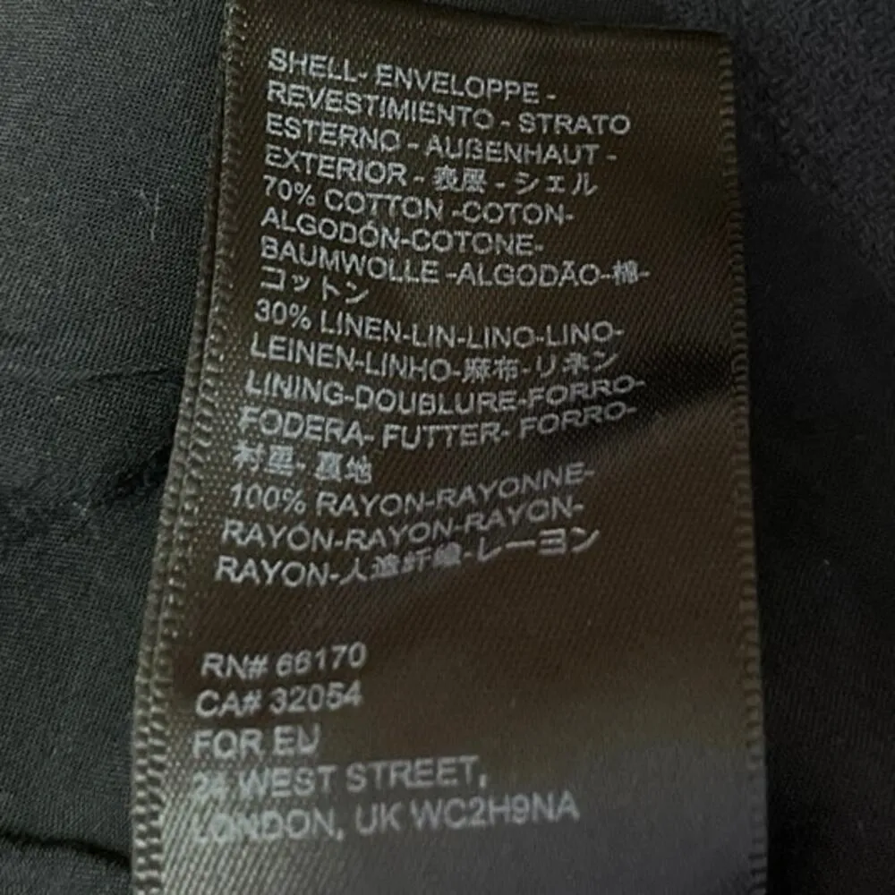 Urban Outfitters Black Linen V-neck Sleeveless Cami Camisole Mini A-line Dress M - Image 6