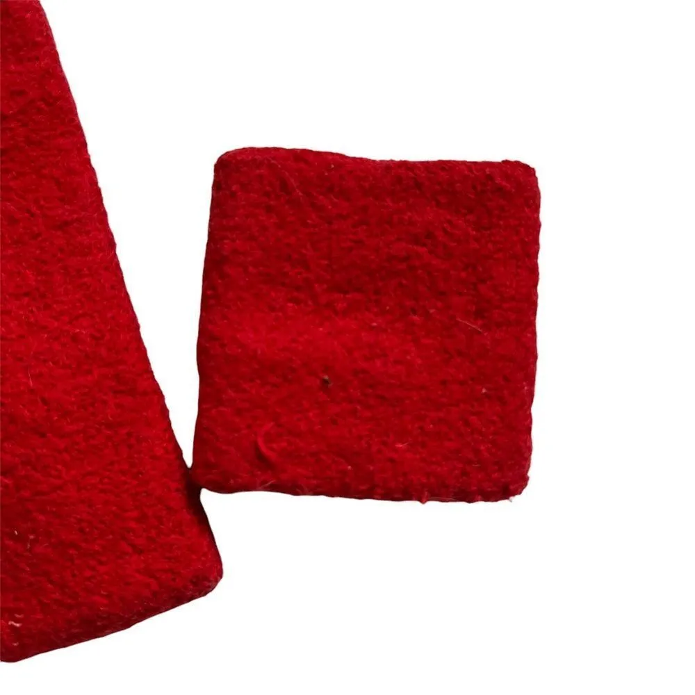 Vintage Thick Terry Cloth‎ Sweatbands Red - Image 3