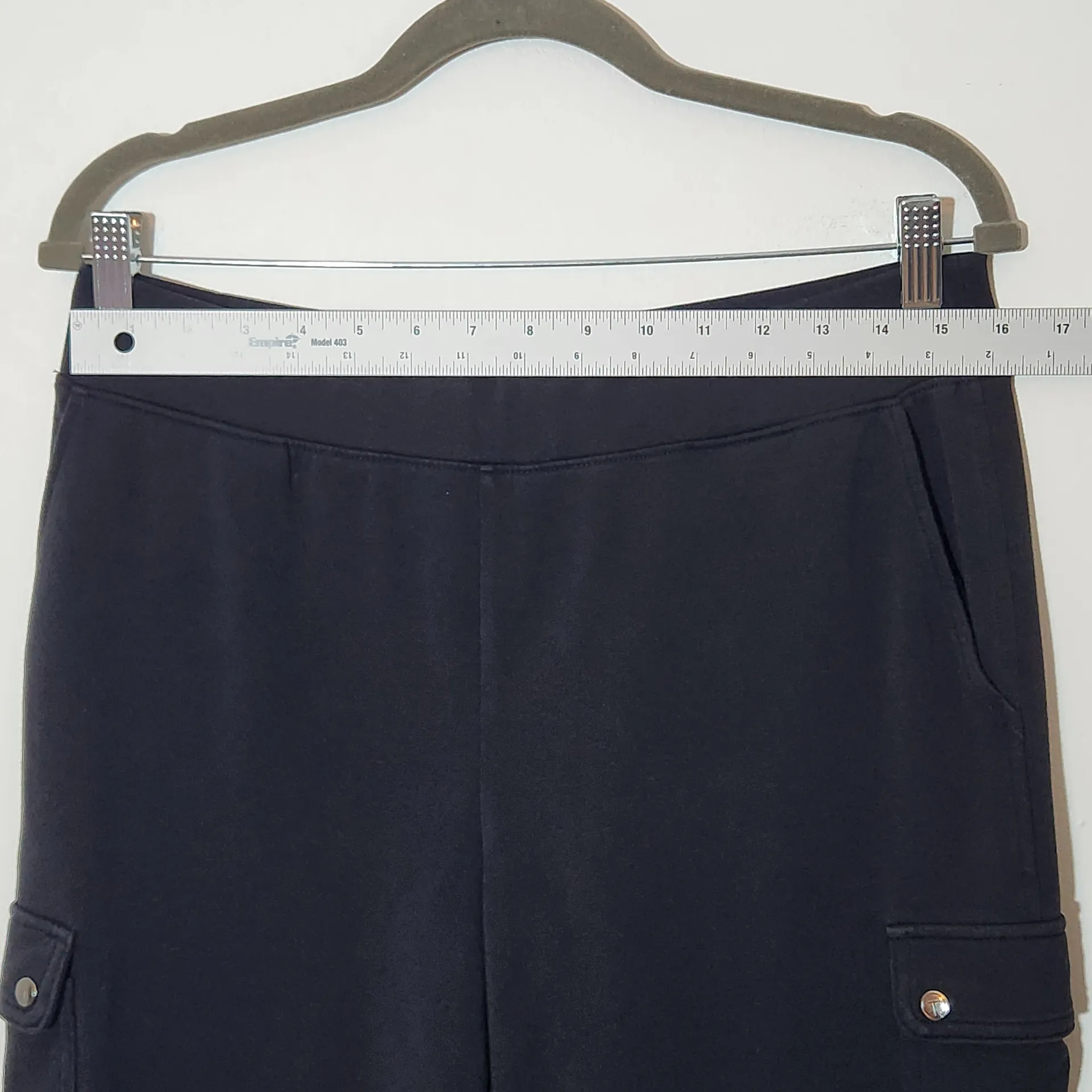 T by Talbots Black Knit Cargo Pants Size Medium - Image 3