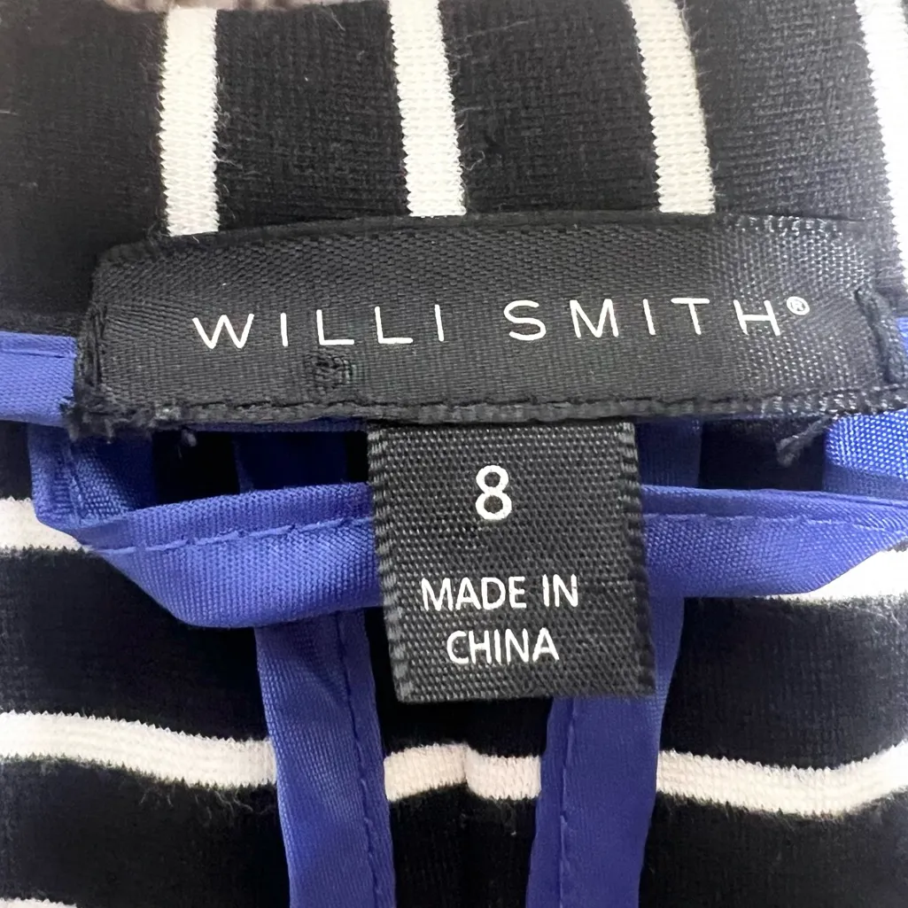 Willi Smith Black & White Striped Blazer Jacket Size 8 - Image 6