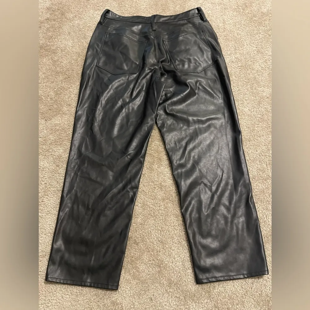 Women’s  The Perfect Vintage Straight Jean Pleather Faux Leather Pants - Image 8